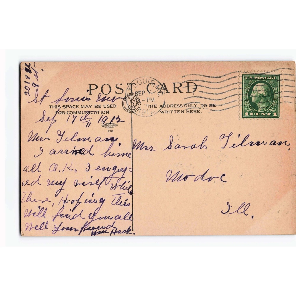 Episcopal St Peter's Church St Louis Missouri MO 1912 Divided Back Postcard - Picture 2 of 2